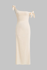 One Shoulder Strappy Sleeveless Maxi Dress